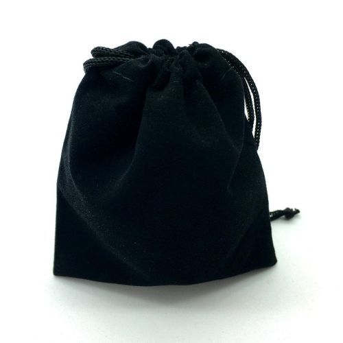 50 Pcs Small Velvet Pouches with Drawstring Gift Favors Black