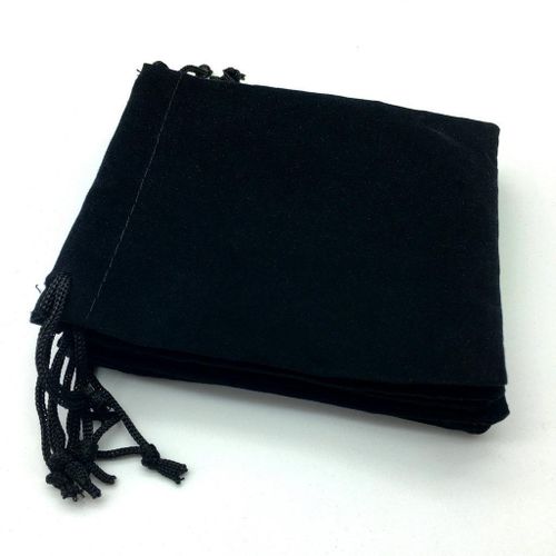 50 Pcs Small Velvet Pouches with Drawstring Gift Favors Black