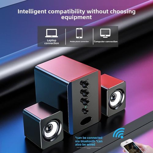 Desktop Computer Speakers Notebook Computer Mini Speaker USB 2.1 Subwoofer