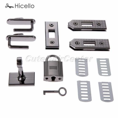 7pcs/set Bag Buckle Metal Lock Button Gold Silver Black Bronze Diy Craft Handmade Handbag Purse Luggage Hardware Hicello