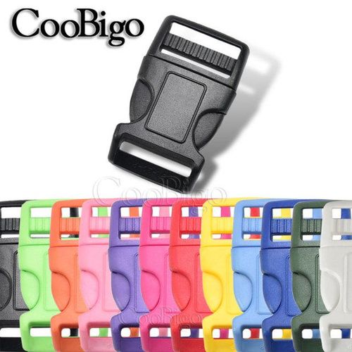 10pcs Side Release Buckle Curved Clasps Contoured Plastic Backpack Webbing Paracord Bracelet Pets Collar Strap 20mm