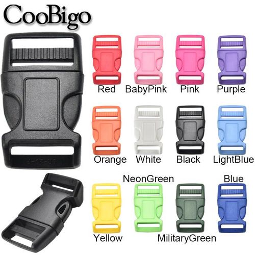 10pcs Side Release Buckle Curved Clasps Contoured Plastic Backpack Webbing Paracord Bracelet Pets Collar Strap 20mm