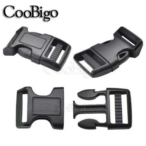 10pcs Side Release Buckle Curved Clasps Contoured Plastic Backpack Webbing Paracord Bracelet Pets Collar Strap 20mm
