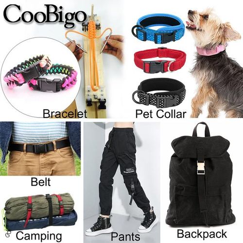 10pcs Side Release Buckle Curved Clasps Contoured Plastic Backpack Webbing Paracord Bracelet Pets Collar Strap 20mm