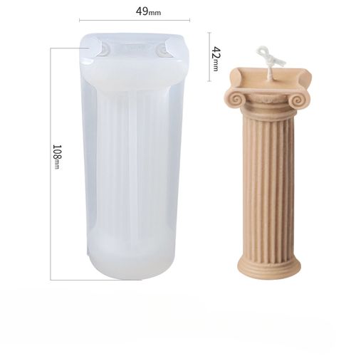 3d Candle Silicone Mold Roman Column Shape Ancient Greek Pillar Candle Molds Diy Candle Soap Craft Making Tool