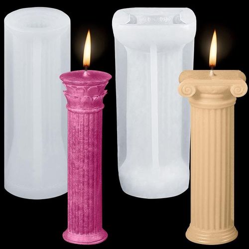 3d Candle Silicone Mold Roman Column Shape Ancient Greek Pillar Candle Molds Diy Candle Soap Craft Making Tool