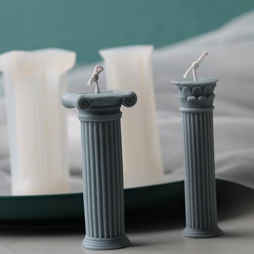 3d Candle Silicone Mold Roman Column Shape Ancient Greek Pillar Candle Molds Diy Candle Soap Craft Making Tool
