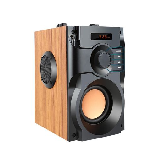 Bluetooth-compatible Speaker-Black & Brown