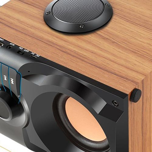 Bluetooth-compatible Speaker-Black & Brown
