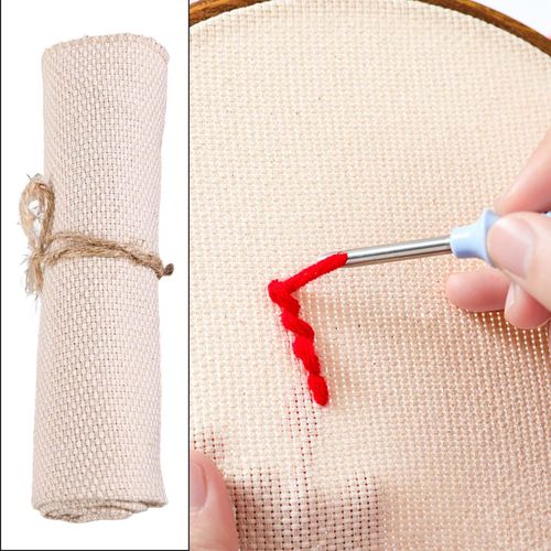 Cotton Monk Cloth Embroidery Knitting Art Crafts DIY Punch