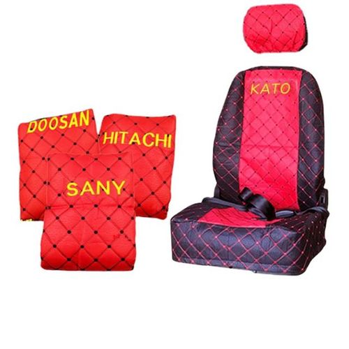 Excavator parts seat cover Doosan DH Cart/er Hitachi EX Kobelco SK KATO HD Sany SY Liugong XCMG CASE SUMITOMO cushion-as picture_milky