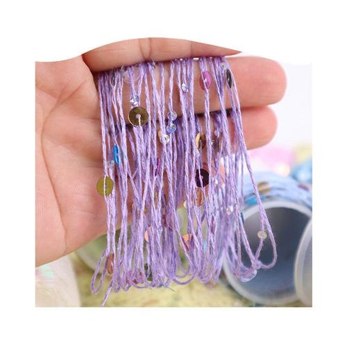 50g/160m Cotton Sequin Yarn 3-6mm Special Sparkle Thread Yarn Diy Hand Art Woven Sweater Rag Doll Knitting Wool Blanket