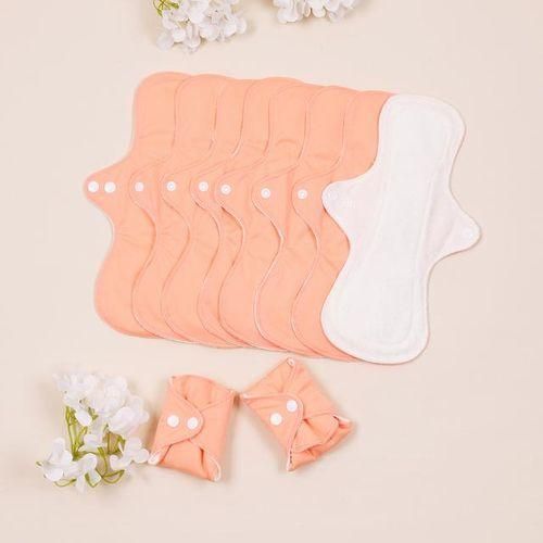 10PcsSet Large Women Reusable Menstural Pads for Monthly Thick Washable Sanitary Napkins Highly Absorbent Washable Heavy