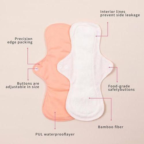 10PcsSet Large Women Reusable Menstural Pads for Monthly Thick Washable Sanitary Napkins Highly Absorbent Washable Heavy