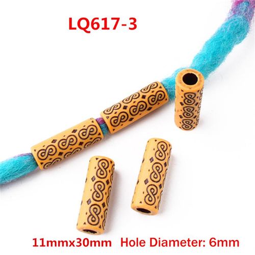 13pcs/set Plastic Beads For Hair African Braids Spiral Hairpins For Women Girls Dreadlocks Hair Clips Rings Accessories