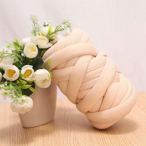 Cotton Polyester Chunky Yarn Knitting Weight Light Camel