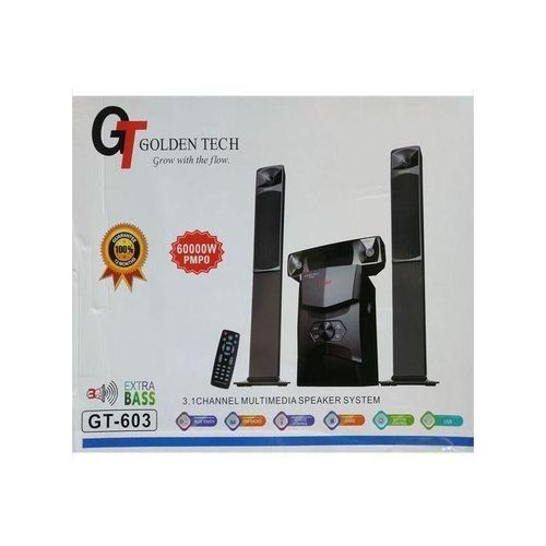 Goldentec 3.1CH Multimedia Hometheater System- Black