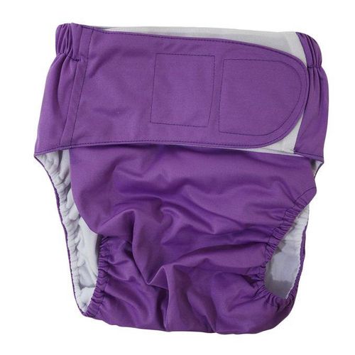 Elderly Washable Absorption Incontinence Diaper Adult Cotton Purple