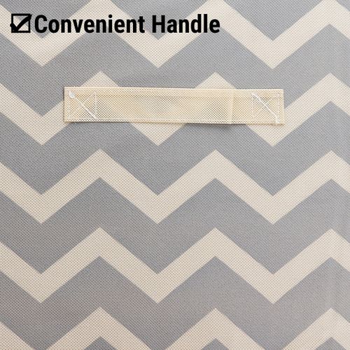 11'' Foldable Storage Non-woven Box Organizer For Clothes Books Homes Offices Dark blue stripes