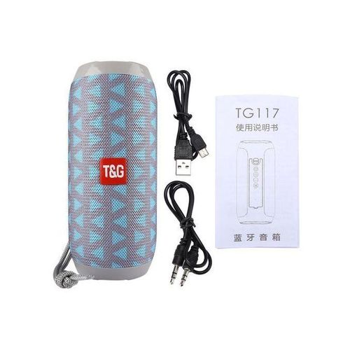 TG TG117 Portable Bluetooth Stereo Speaker, With Built-In MIC-Blue