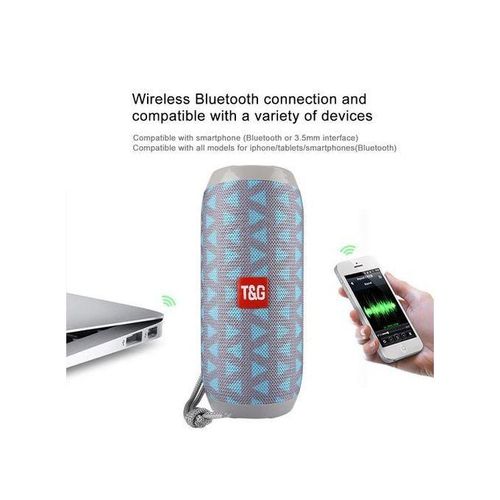 TG TG117 Portable Bluetooth Stereo Speaker, With Built-In MIC-Blue