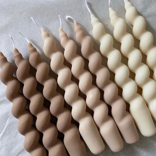 Diy Long Spiral Pillar Candle Molds For Making Romantic Candle Dinner Wax Silicone Mould Craft Supplies Home Decor