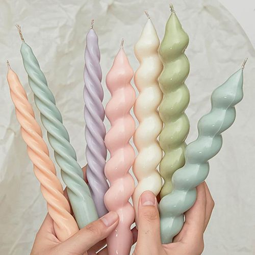 Diy Long Spiral Pillar Candle Molds For Making Romantic Candle Dinner Wax Silicone Mould Craft Supplies Home Decor
