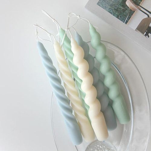 Diy Long Spiral Pillar Candle Molds For Making Romantic Candle Dinner Wax Silicone Mould Craft Supplies Home Decor