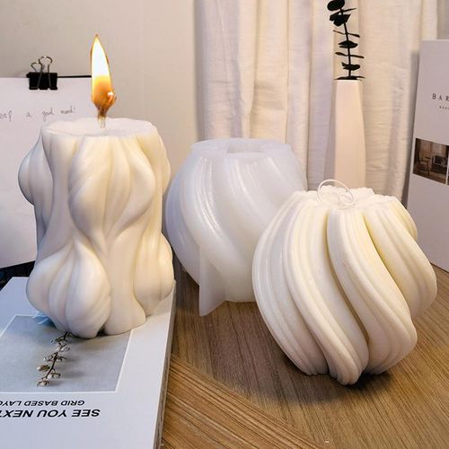 Diy Long Spiral Pillar Candle Molds For Making Romantic Candle Dinner Wax Silicone Mould Craft Supplies Home Decor