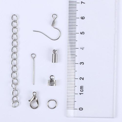 1Box Jewelry Making Supplies Kit With Earring Hooks, Lobster Clasp,