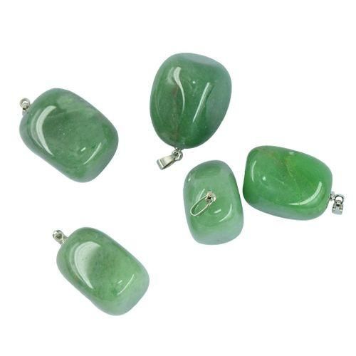 5pcs Gemstone Charms Pendants Jewelry Making Green Aventurine