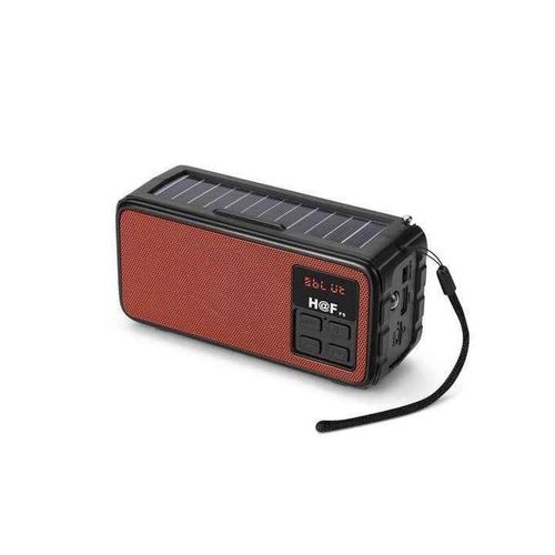 Hf Rechargeable FM/SD/USB Bluetooth Radio Speaker - Black, Red