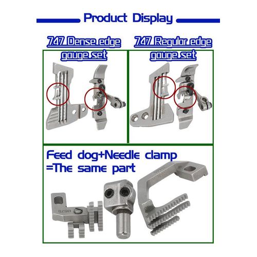 E809 H445 P101 Kg142 For Siruba Jack Overlock 747 Four-Thread Sewing Machine Needle Position Catcher Gauge Set