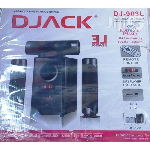 Djack Powerful 3.1 X-Bass Bluetooth Home Theatre System - DJ-903L - Black.