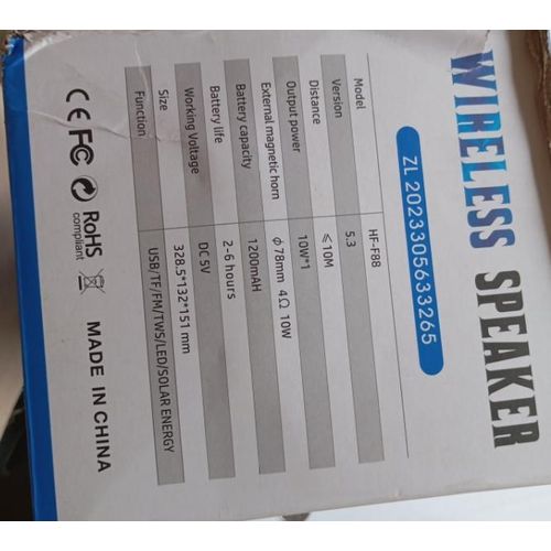 Wireless Stereo Car Bluetooth Speaker HF-F88