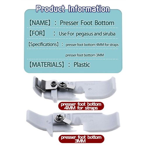 T253e Base 3mm 4mm For Pegasus And Siruba Overlock Four Thread Sewing Machine Presser Foot Bottom