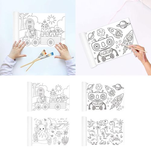 Coloring Paper Roll DIY Coloring Paper Pastoral Pasture