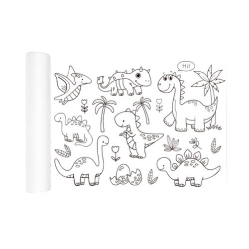 Coloring Paper Roll Educational Toys Colorable Dinosaur