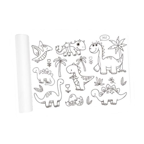 Coloring Paper Roll Educational Toys Colorable Dinosaur