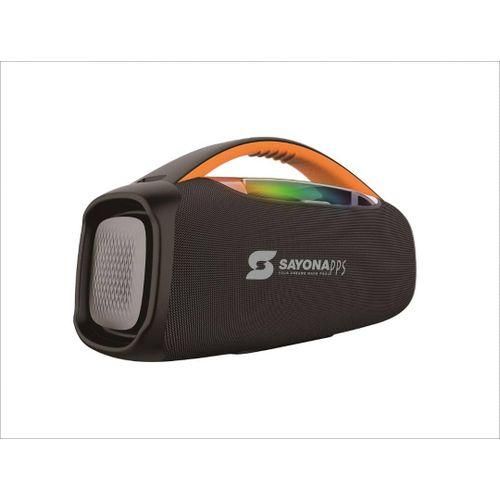 Sayonapps Waterproof Wireless Subwoofer With Microphone With Deep Bass And Very Very Clear Sound Party Speaker-Black