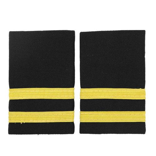 Professional Captain Pilot Shoulder Board Badge 1 To 4 Gold Stripes Shirt Epaulets Diy Decorative Shoulder Badges Crafts
