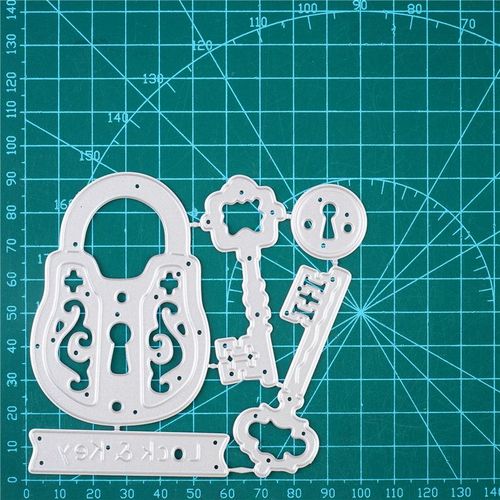 Inlovearts Retro Key Lock Metal Cutting Dies Cuts Scrapbooking Stencil Making Decorative Craft Embossing New Dies For 2022