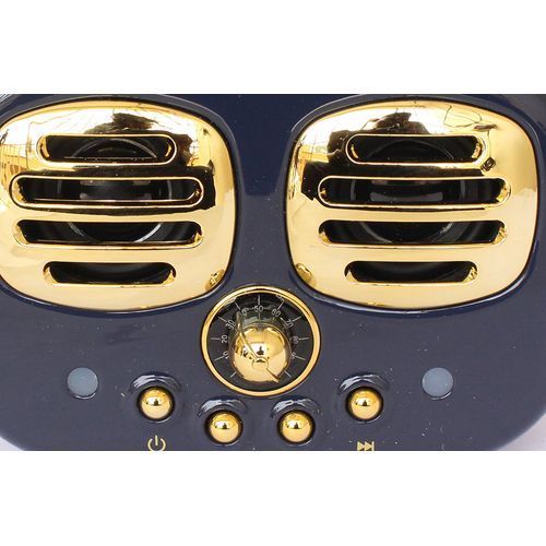 Wireless Bluetooth Speaker,FM/AM/SW - Golden,Blue