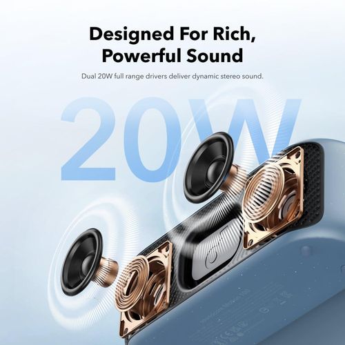 Anker Soundcore Motion 100 Bluetooth Speaker, Portable Speaker With Wireless Hi-Res, 2 Full Range Drivers For Stereo Sound, Customizable EQ, Punchy Bass, IPX7, Ultra-Portable Design For Outdoor Use -green