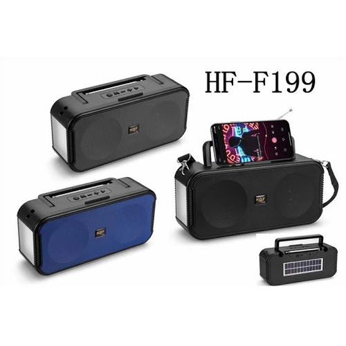 Hf Rechargeable FM/SD Bluetooth Speaker With Solar Panel - Color May Vary