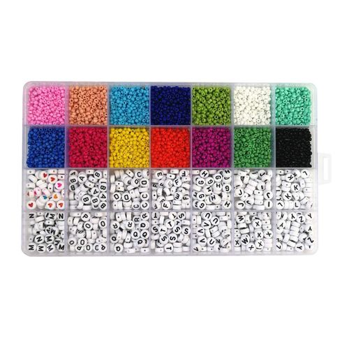 Craft Beads  5000pcs 3mm Glass Seed Beads And 7mm Letter