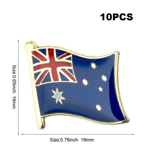 10pcs A Lot Country Flag Badge Flag Brooch Lapel Pin International Travel Pins Collections