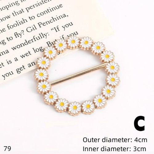 New 8/1pc Corner Hem Waist Knotted Brooches Crystal Pearl Metal Hijab Scarf Ring Button Shirt T-Shirt Fixed Buckle Accessories