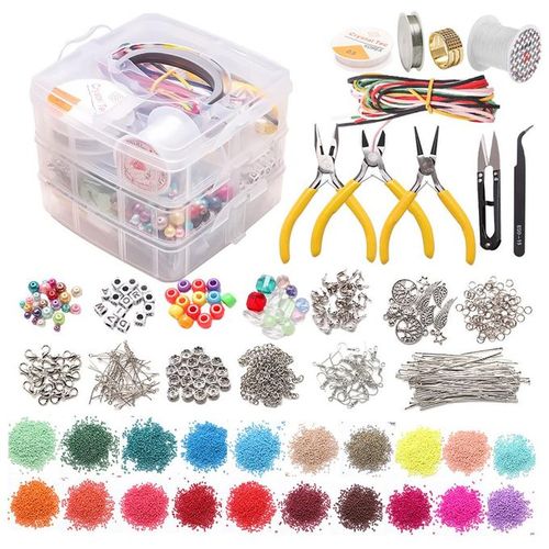 Jewelry Making Tools Kit Assorted Beads For Necklace Bracelet 10345pcs