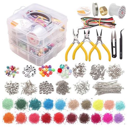 Jewelry Making Tools Kit Assorted Beads For Necklace Bracelet 10345pcs